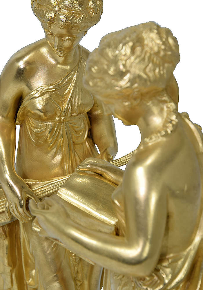 Paire de sculptures en bronze signé