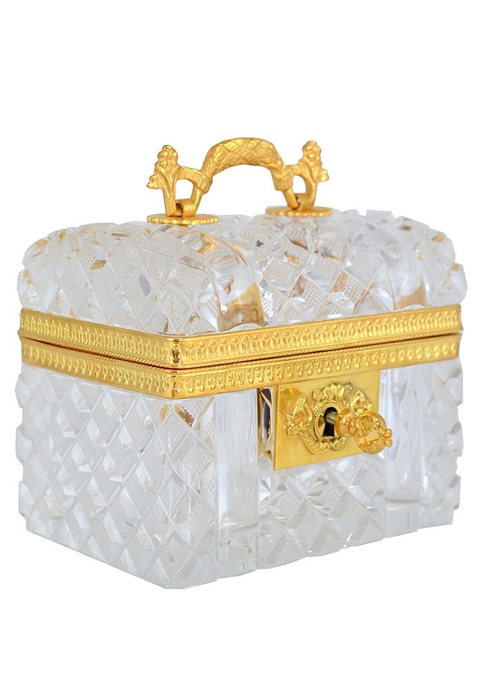 Boite à bijoux en cristal. Style Empire