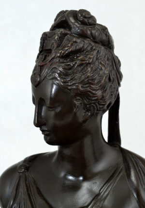 Encrier en marbre rouge griotte, buste de Diane de Poitiers - Image 5