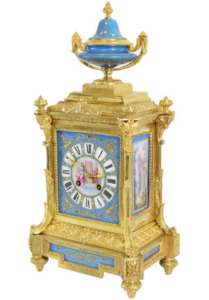 Pendule en bronze et porcelaine Napoléon III – Image 8