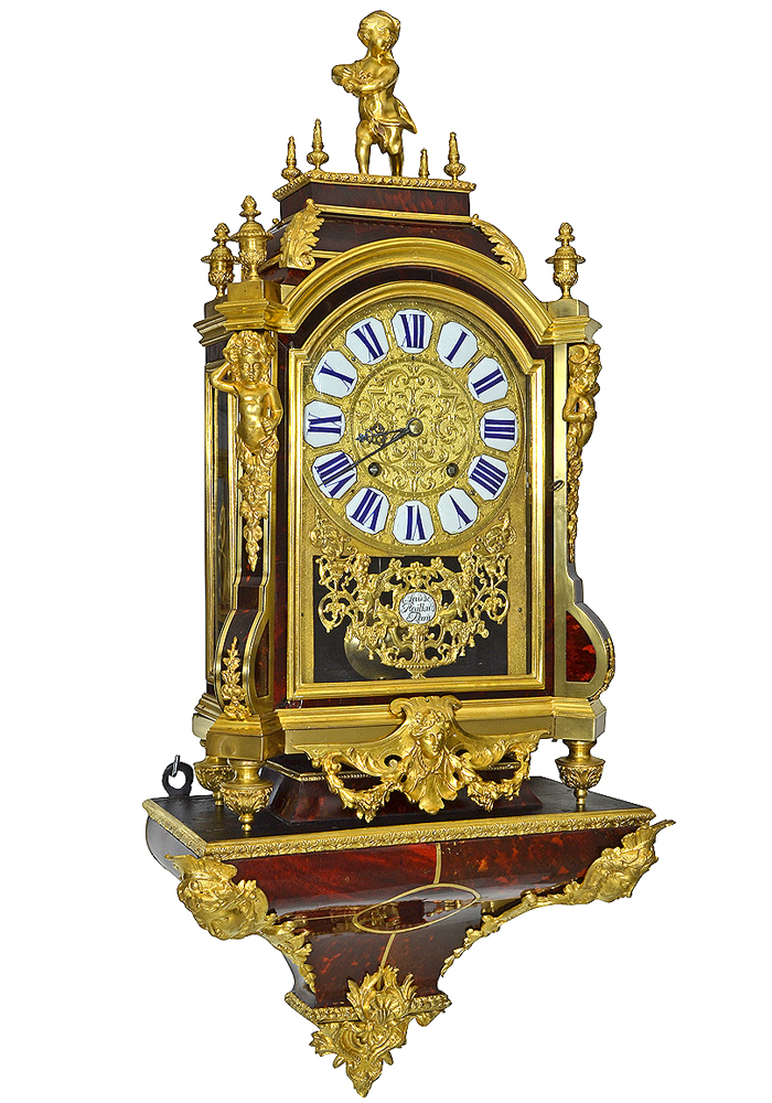 Cartel d'applique louis XIV fin XVIIème en écaille