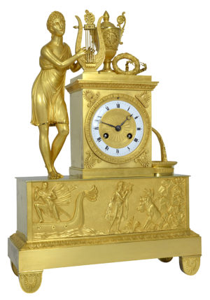 Pendule en bronze doré au mercure "Le mythe d'Orphée" – Image 3