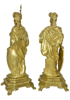 Paire de sculptures guerrières Athéna et Mars signé "Moreau" – Image 5