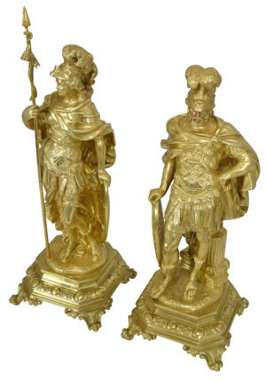 Paire de sculptures guerrières Athéna et Mars signé "Moreau" – Image 6