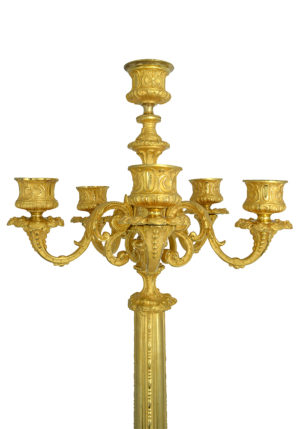 Grande paire de chandeliers style Renaissance époque Louis-Philippe - Image 5