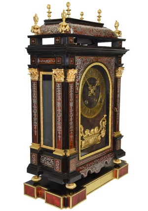 XL Pendule "Religieuse" avec socle style Louis XIV marqueterie – Image 4
