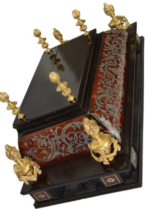 XL Pendule "Religieuse" avec socle style Louis XIV marqueterie – Image 3