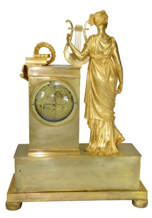 Pendule d'époque Empire "Sappho avec sa lyre" – Image 4