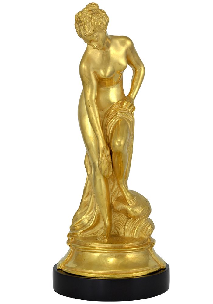 Sculpture en bronze doré "Venus au bain" signé "Falconnet"