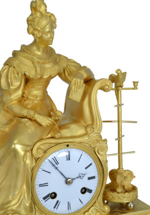 Pendule Romantique "Elégante et son oiseaux" 1840 - Image 7