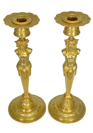 Bougeoirs "Satyre et Bacchante" signé "Louis KLEY" (1833-1911) - Image 6