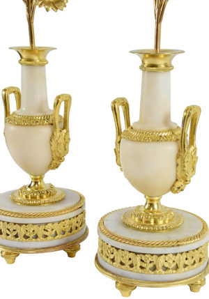 Paire de Bougeoirs "fleurs" XIXème – Image 4