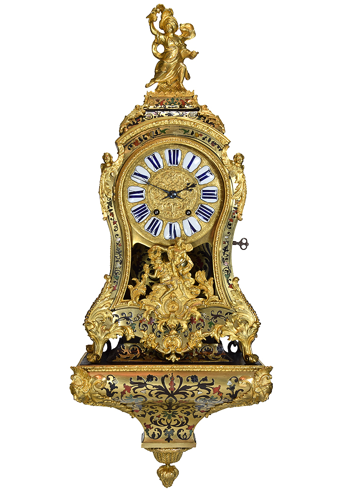 Cartel d'applique écailles et nacres XIXème 86cm