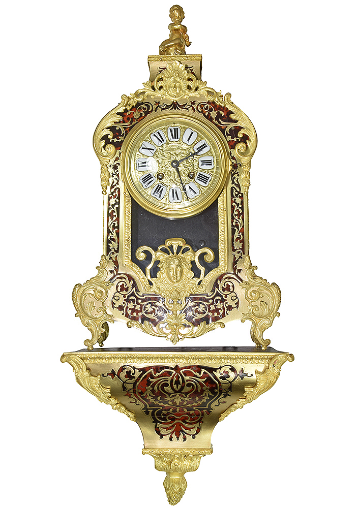 Cartel d'applique Marqueterie Boulle Ecaille Napoléon III