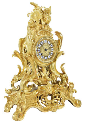 Pendule cartel en bronze doré d'époque Napoléon III - Image 3