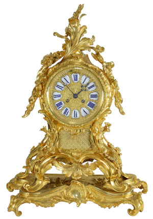 Grande Pendule cartel Louis XV en bronze doré Napoléon III – Image 7