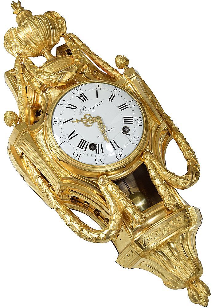 Cartel mural XVIIIème signé Ragot à Paris 70cm