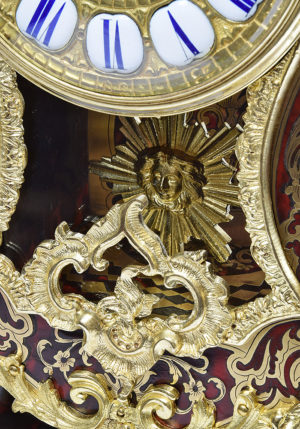 Cartel style Louis XV écaille de tortue marqueterie Boulle – Bild 8
