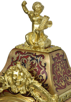 Cartel style Louis XV écaille de tortue marqueterie Boulle – Bild 6