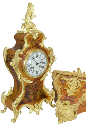 Cartel d'applique de style Louis XV vernis martin et bronze doré - Image 9