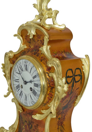 Cartel d'applique de style Louis XV vernis martin et bronze doré - Image 7