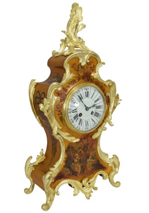 Cartel d'applique de style Louis XV vernis martin et bronze doré - Image 6