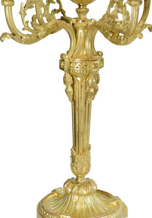 XL Paire de chandeliers d'époque Napoléon III style Louis XV – Image 4