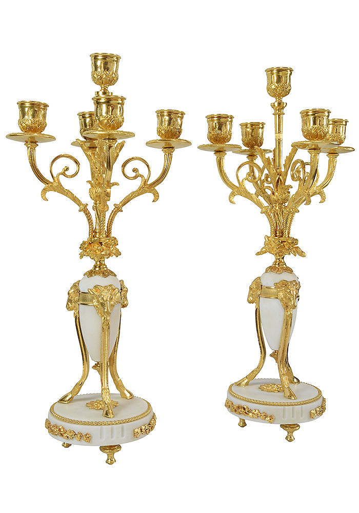 chandelier-marbre-bronze-belier-napoleon-2