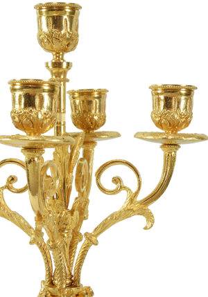 Paire de chandeliers "Béliers" Napoléon III style Louis XVI – Bild 4