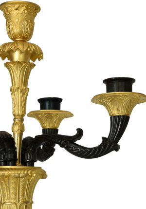 Paire de chandeliers d'époque Restauration 1820 - Image 4