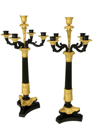 Paire de chandeliers d'époque Restauration 1820 - Image 3