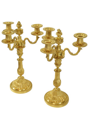 Paire de chandeliers Napoléon III Estampillées ER