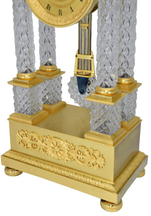 Pendule portique en bronze doré au mercure et cristal taillé – Image 4