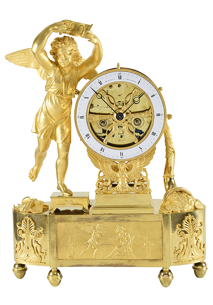 Pendule d'époque Empire "La Fortune" signé MARTIN