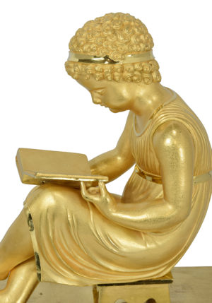 Pendule bibliothèque "enfant à la lecture" Empire – Bild 6
