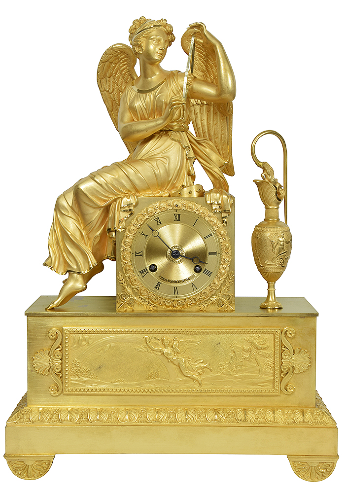 Pendule "Iris s'attachant les ailes" CHRISTOPHLE