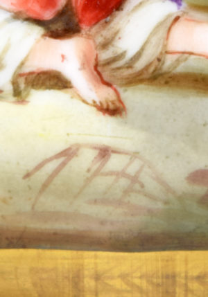 XL cache-pot porcelaine manufacture Sèvres, mufles de lion XIX – Image 5