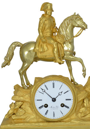 Pendule en bronze "Napoléon 1er à cheval" – Bild 3