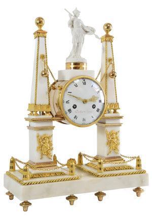 Pendule aux obélisques "Athéna" Epoque Louis XVI signé "Pochon" - Image 9