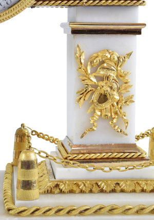 Pendule aux obélisques "Athéna" Epoque Louis XVI signé "Pochon" - Image 6