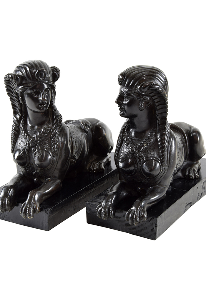 Sculpture paire de Sphinx style Régence époque XIXème