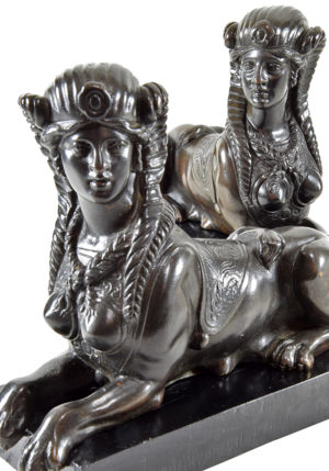 Sculpture paire de Sphinx style Régence époque XIXème – Image 3
