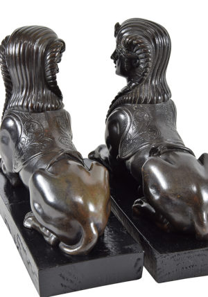 Sculpture paire de Sphinx style Régence époque XIXème – Image 5