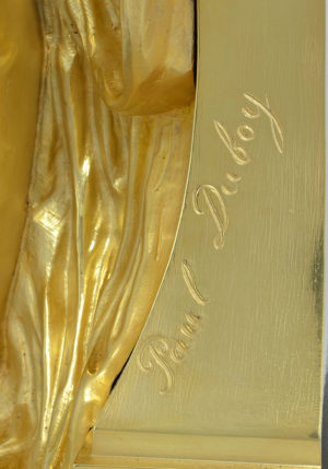 Sculpture en bronze doré signé "Paul DUBOY" 1830 - 1887 - Image 6