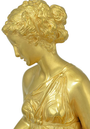 Sculpture en bronze doré signé "Paul DUBOY" 1830 - 1887 - Image 4