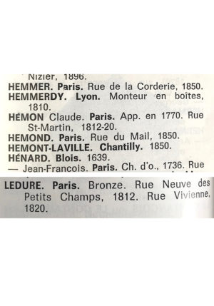 Pendule Empire Bacchus. Bronzier "Ledure" Horloger "Hémon" – Bild 9