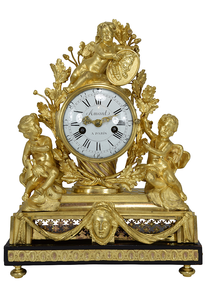 Pendule XVIIIème d'époque Louis XVI signé "Amant à Paris"