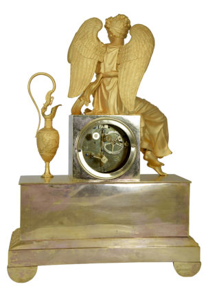 Pendule "Iris s'attachant les ailes" bronze doré au mercure – Image 11