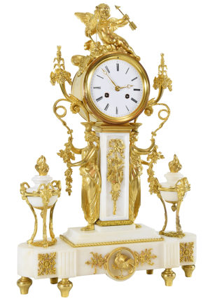 Grande pendule aux vestales d'époque Napoléon III – Image 4