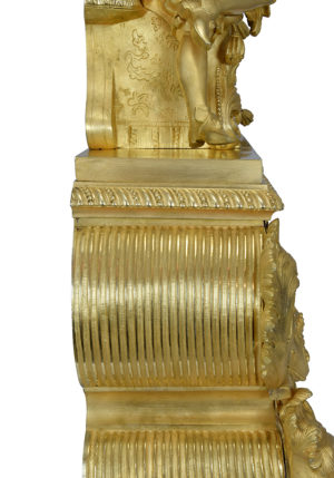 Grande pendule bronze doré au mercure "Louis XIV - Marie-Thérèse d'Autriche" - Image 5